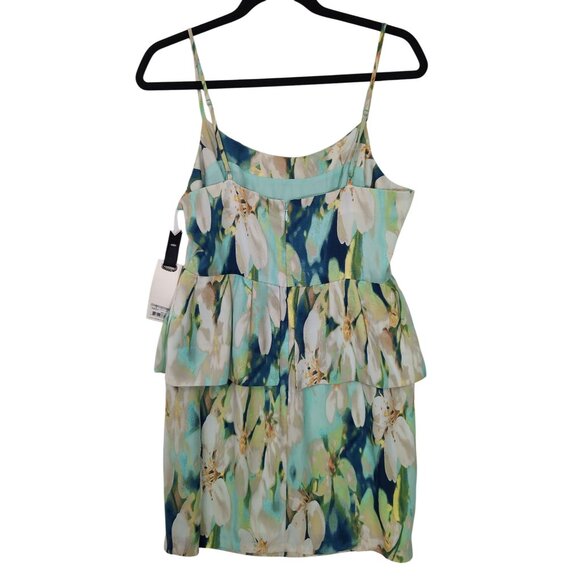 BB Dakota Dress Womens 6 Mint Floral Debralyn Sheath Mini Satin Special Occasion - Picture 4 of 15